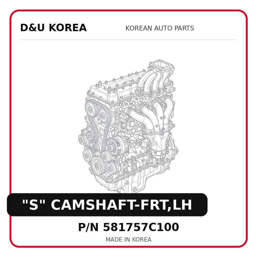 "S" CAMSHAFT-FRT,LH