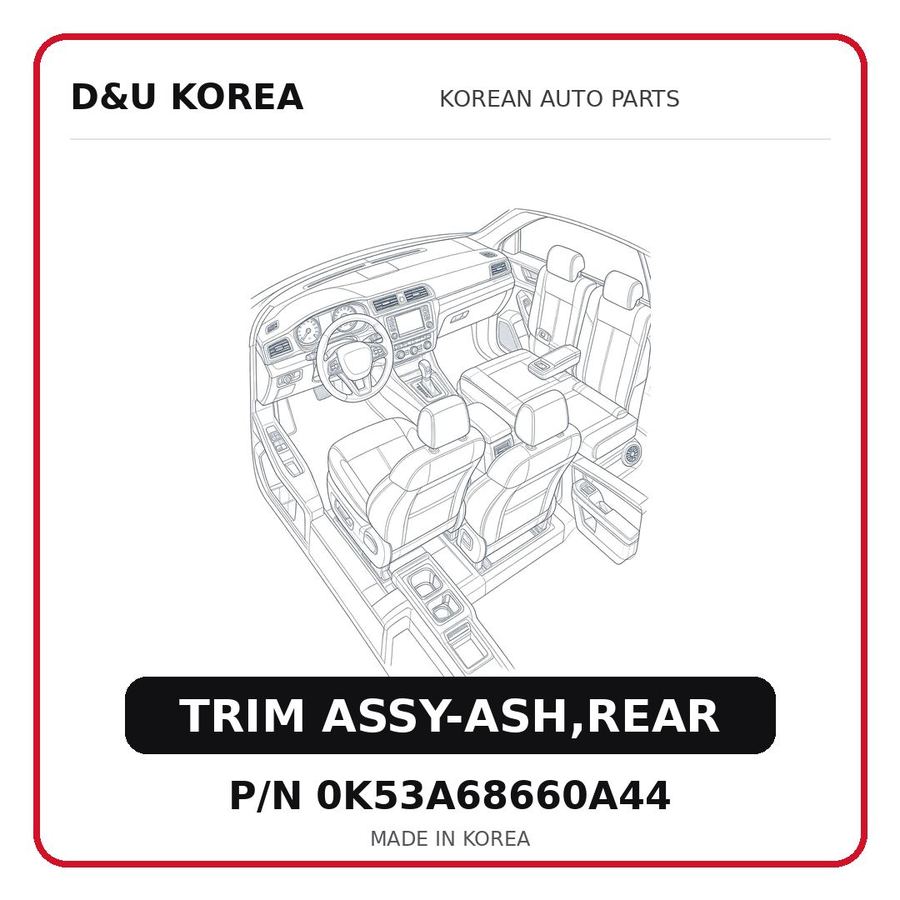 TRIM ASSY-ASH,REAR