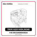 TRIM ASSY-ASH,REAR
