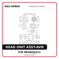 HEAD UNIT ASSY-AVN