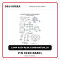 LAMP ASSY-REAR COMBINATION,LH