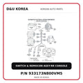 SWITCH & REMOCON ASSY-RR CONSOLE