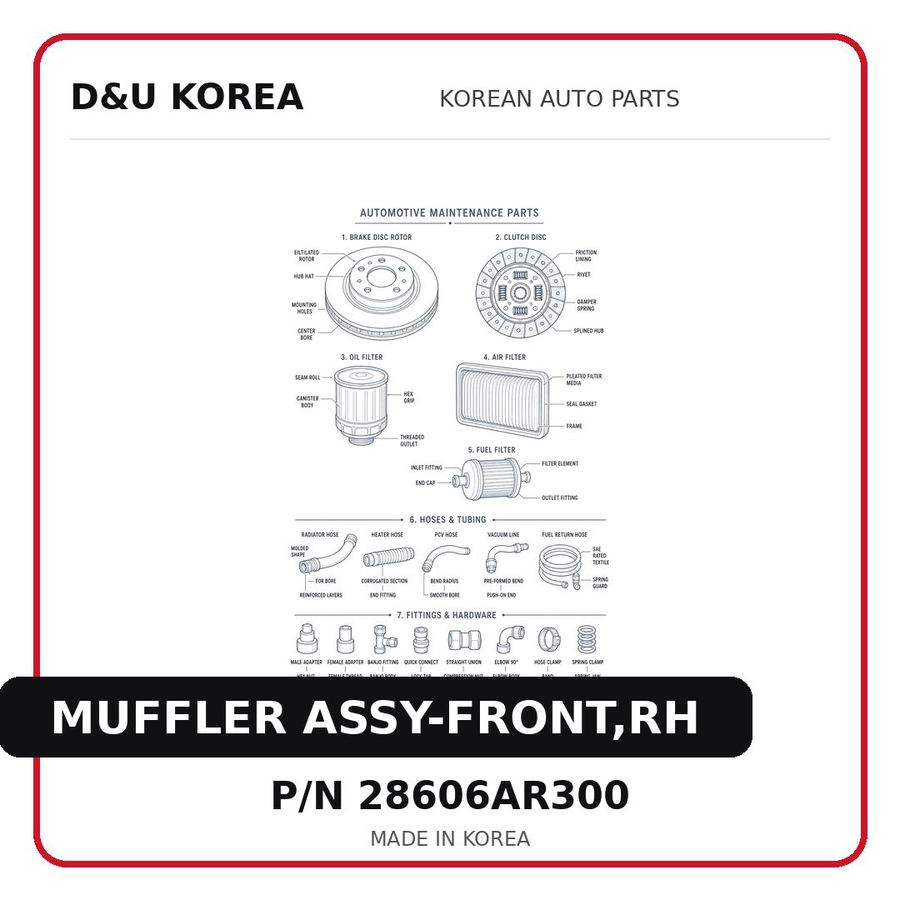 MUFFLER ASSY-FRONT,RH
