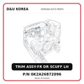 TRIM ASSY-FR DR SCUFF LH