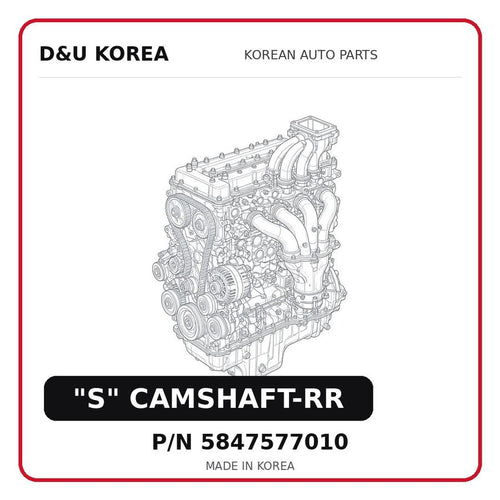 "S" CAMSHAFT-RR