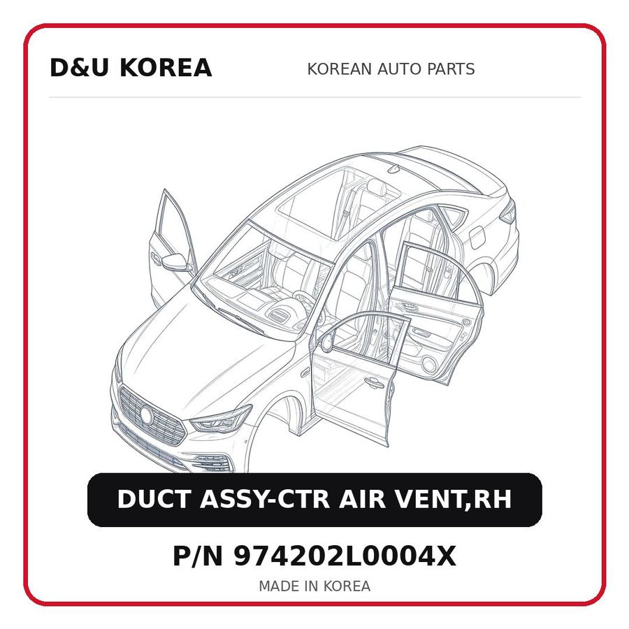 DUCT ASSY-CTR AIR VENT,RH
