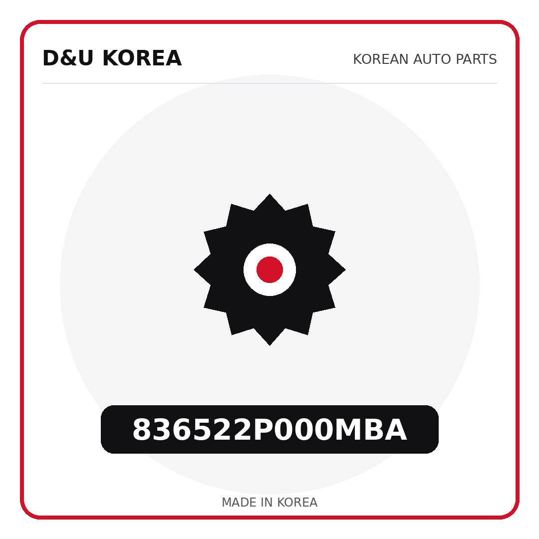 Genuine Mobis 836522P000MBA  for Korean vehicles | D&U Korea