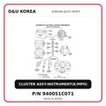 CLUSTER ASSY-INSTRUMENT(K/MPH)