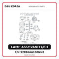 LAMP ASSY-VANITY,RH