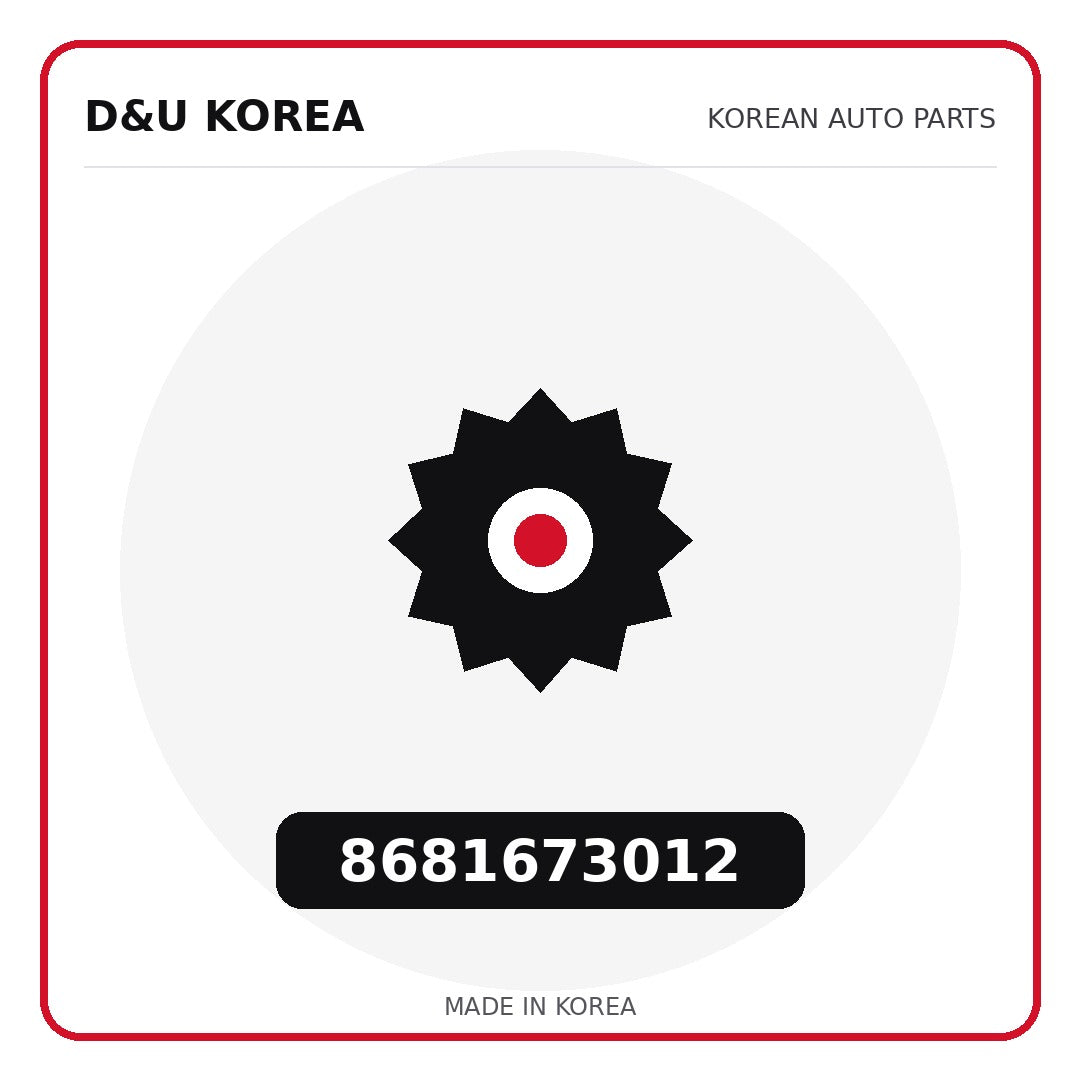 Genuine Mobis 8681673012  for Korean vehicles | D&U Korea