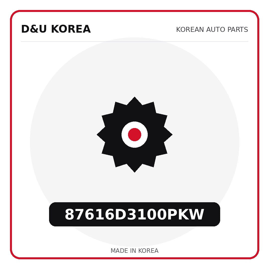 Genuine Mobis 87616D3100PKW  for Korean vehicles | D&U Korea