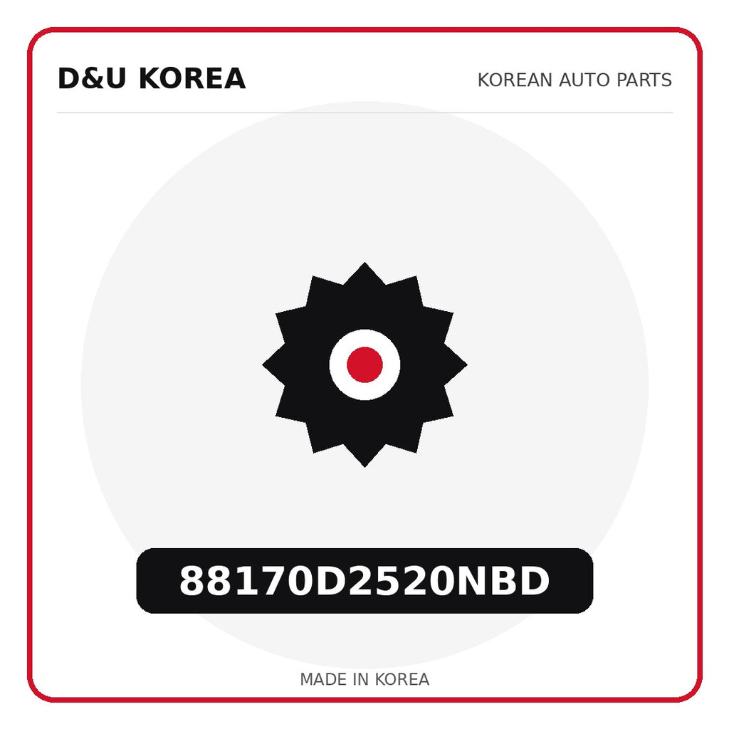 Genuine Mobis 88170D2520NBD  for Korean vehicles | D&U Korea