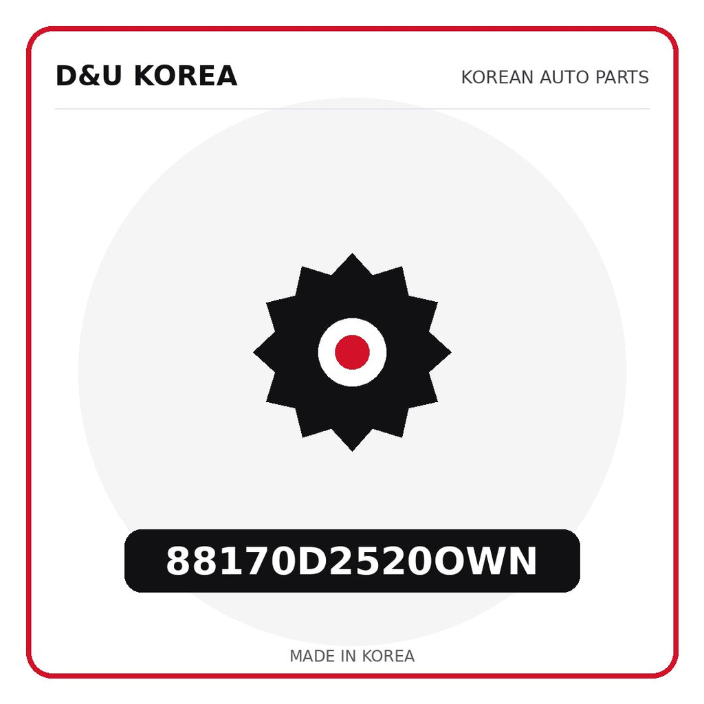 Genuine Mobis 88170D2520OWN  for Korean vehicles | D&U Korea