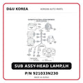 SUB ASSY-HEAD LAMP,LH