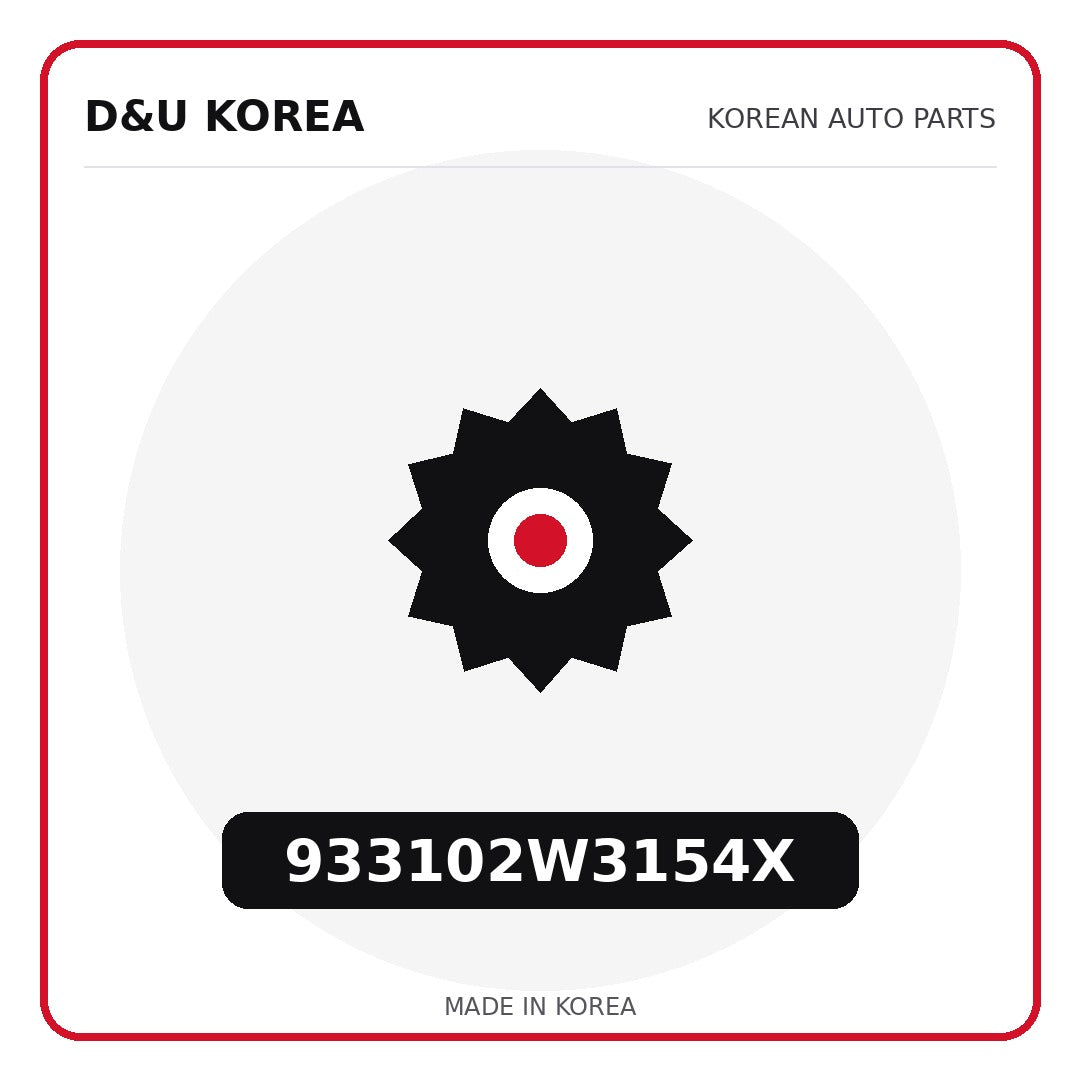 Genuine Mobis 933102W3154X  for Korean vehicles | D&U Korea