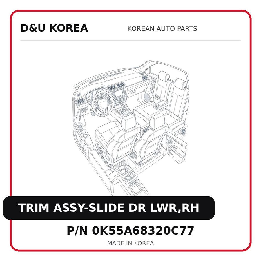 TRIM ASSY-SLIDE DR LWR,RH