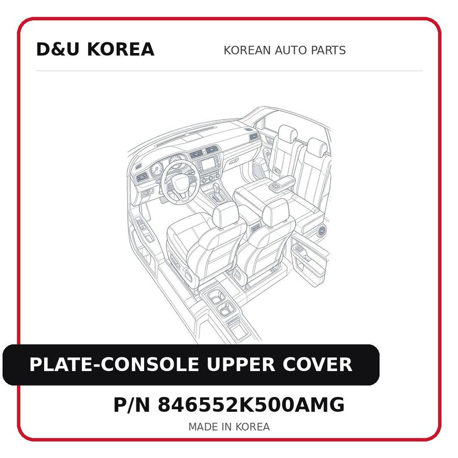 PLATE-CONSOLE UPPER COVER