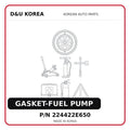 GASKET-FUEL PUMP