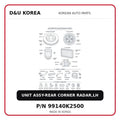 UNIT ASSY-REAR CORNER RADAR,LH
