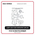 LAMP ASSY-SIDE REPEATER LWR,RH