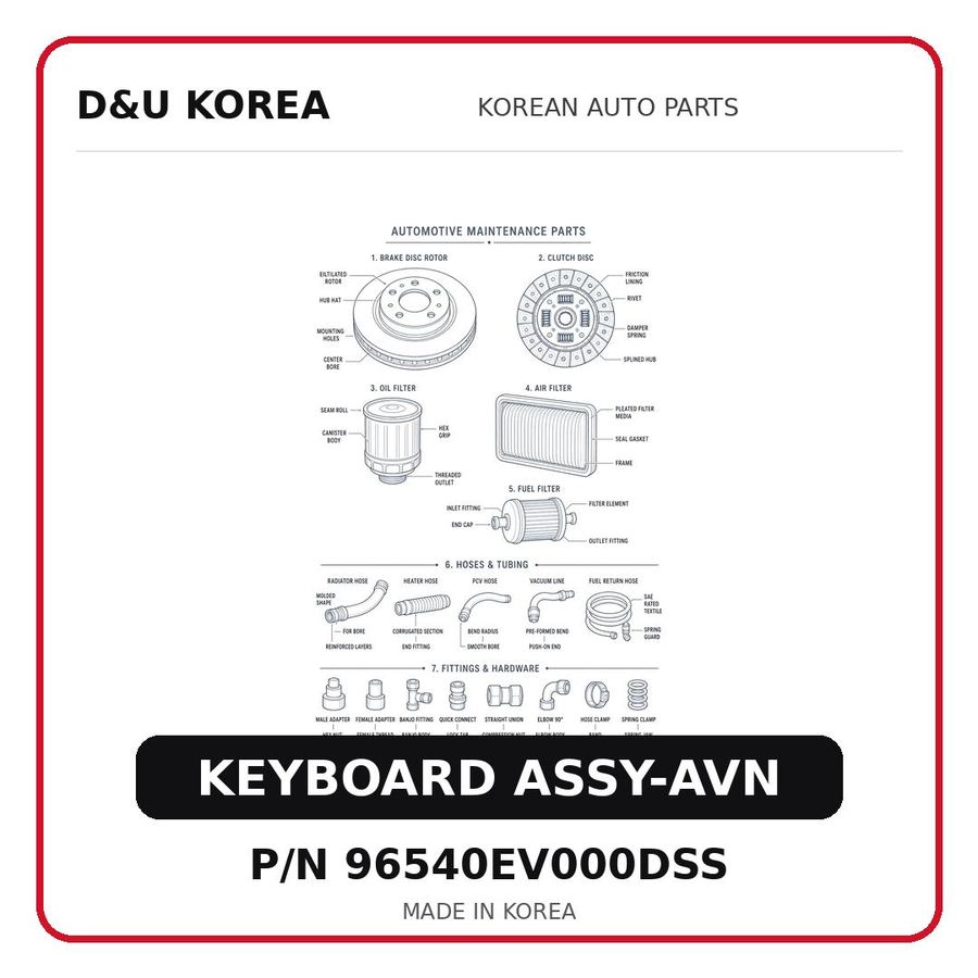 KEYBOARD ASSY-AVN