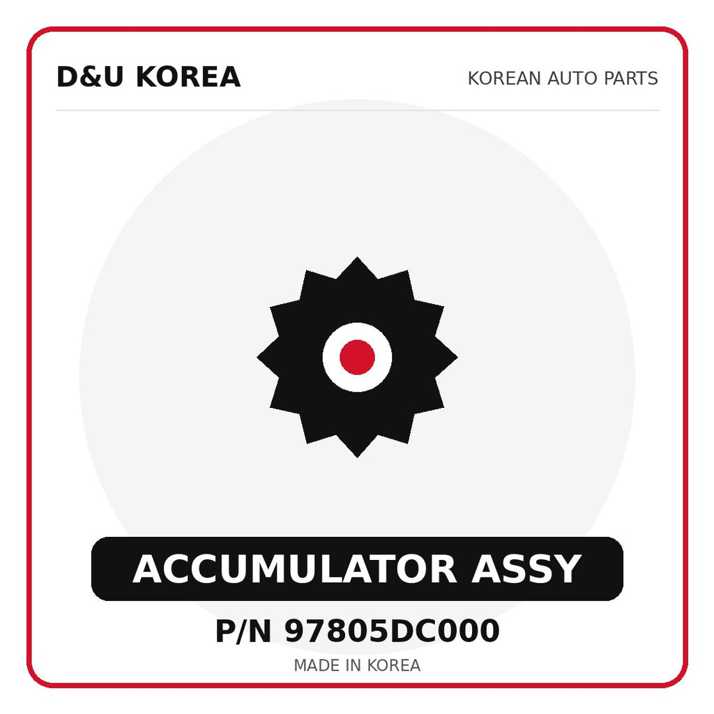 Genuine Mobis ACCUMULATOR ASSY 97805DC000 for Korean vehicles | D&U Korea