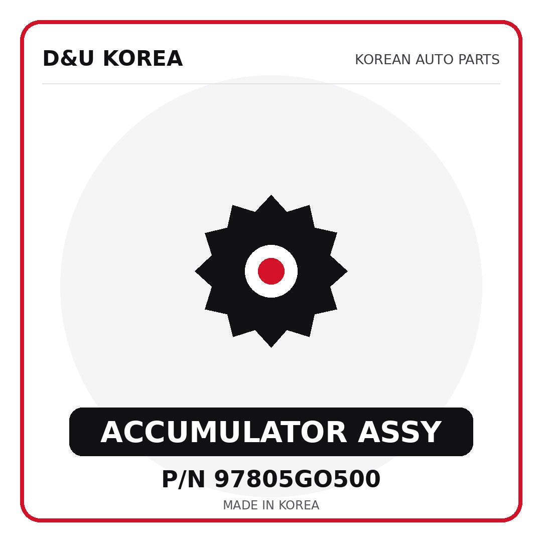 Genuine Mobis ACCUMULATOR ASSY 97805GO500 for Korean vehicles | D&U Korea