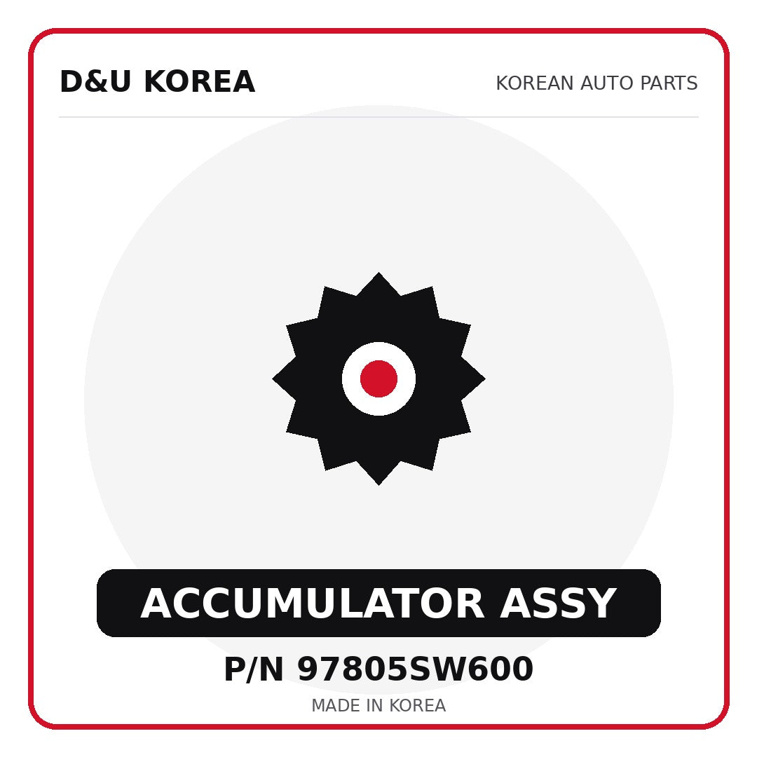 Genuine Mobis ACCUMULATOR ASSY 97805SW600 for Korean vehicles | D&U Korea