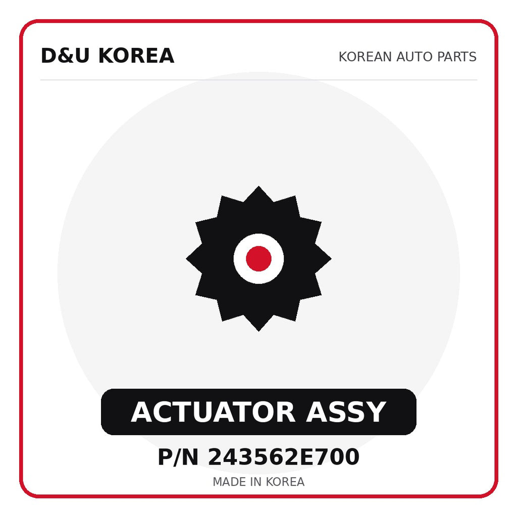 Genuine Mobis ACTUATOR ASSY 243562E700 - Korean auto parts from D&U Korea