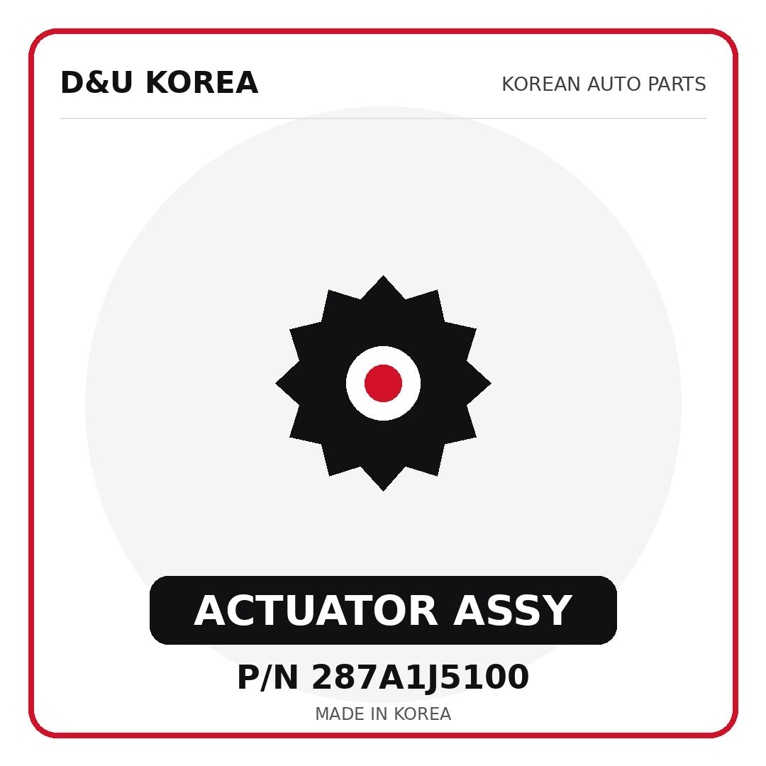 Genuine Mobis ACTUATOR ASSY 287A1J5100 - Korean auto parts from D&U Korea