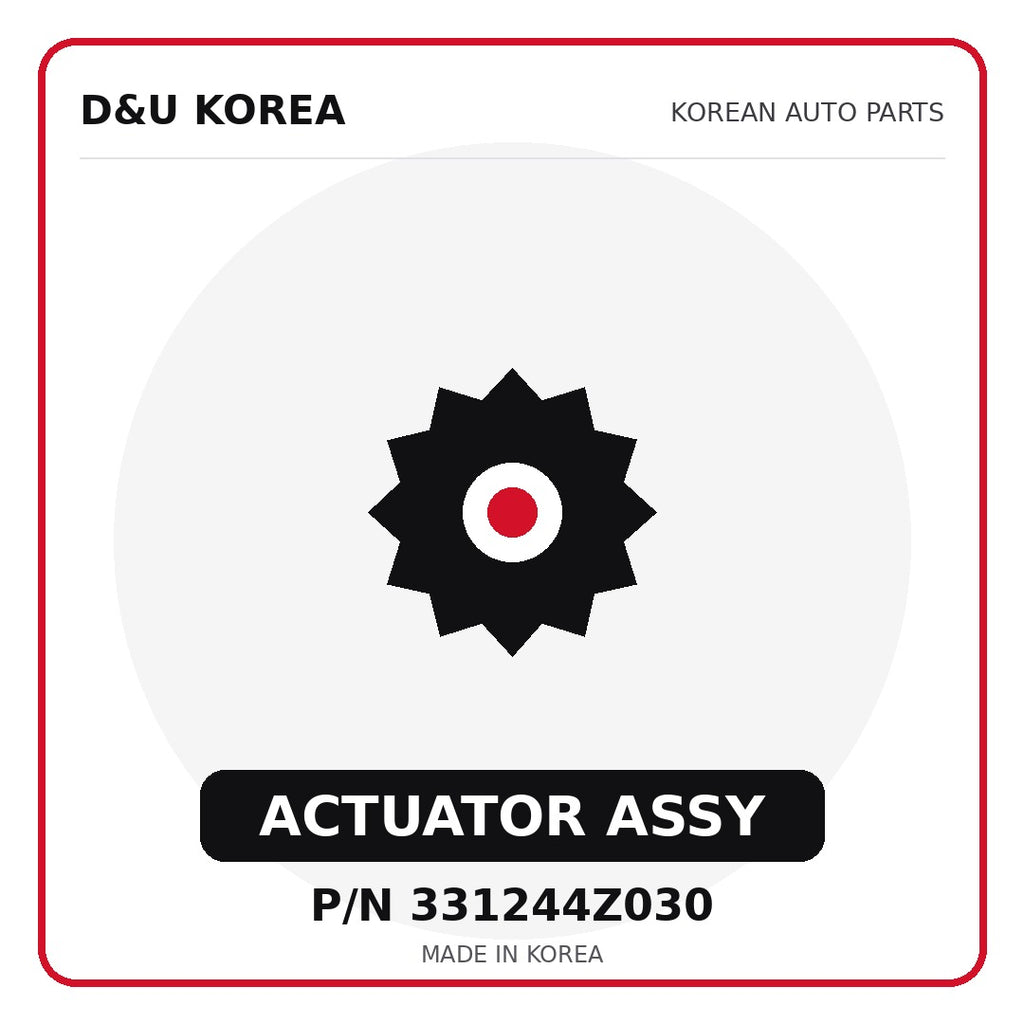 Genuine Mobis ACTUATOR ASSY 331244Z030 for Korean vehicles | D&U Korea