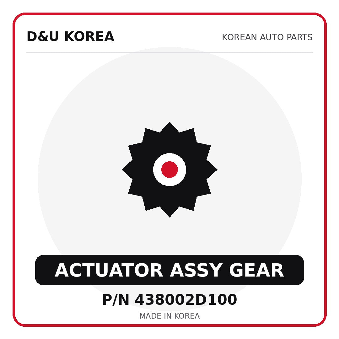 Genuine Mobis ACTUATOR ASSY GEAR 438002D100 - Korean auto parts from D&U Korea