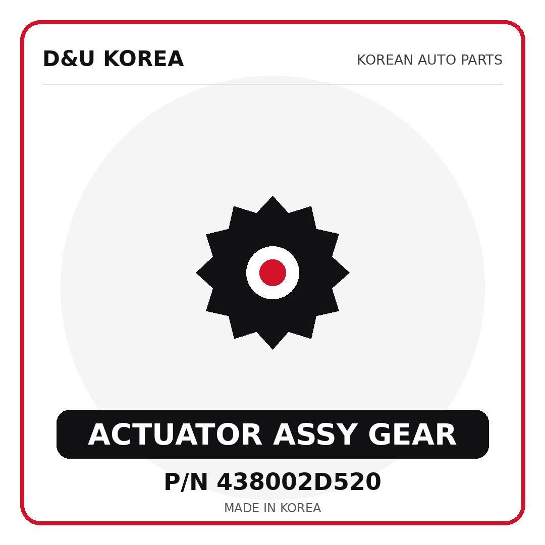 Genuine Mobis ACTUATOR ASSY GEAR 438002D520 - Korean auto parts from D&U Korea