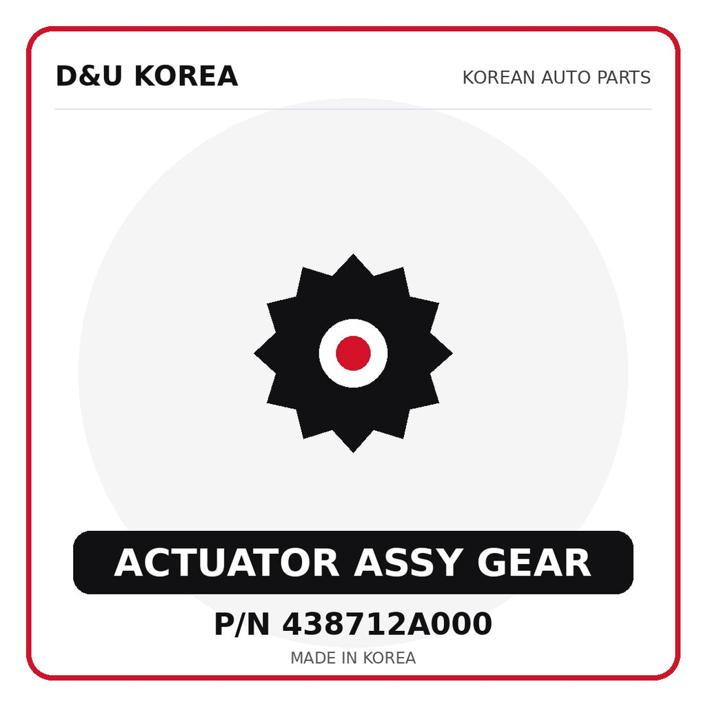 Genuine Mobis ACTUATOR ASSY GEAR 438712A000 - Korean auto parts from D&U Korea