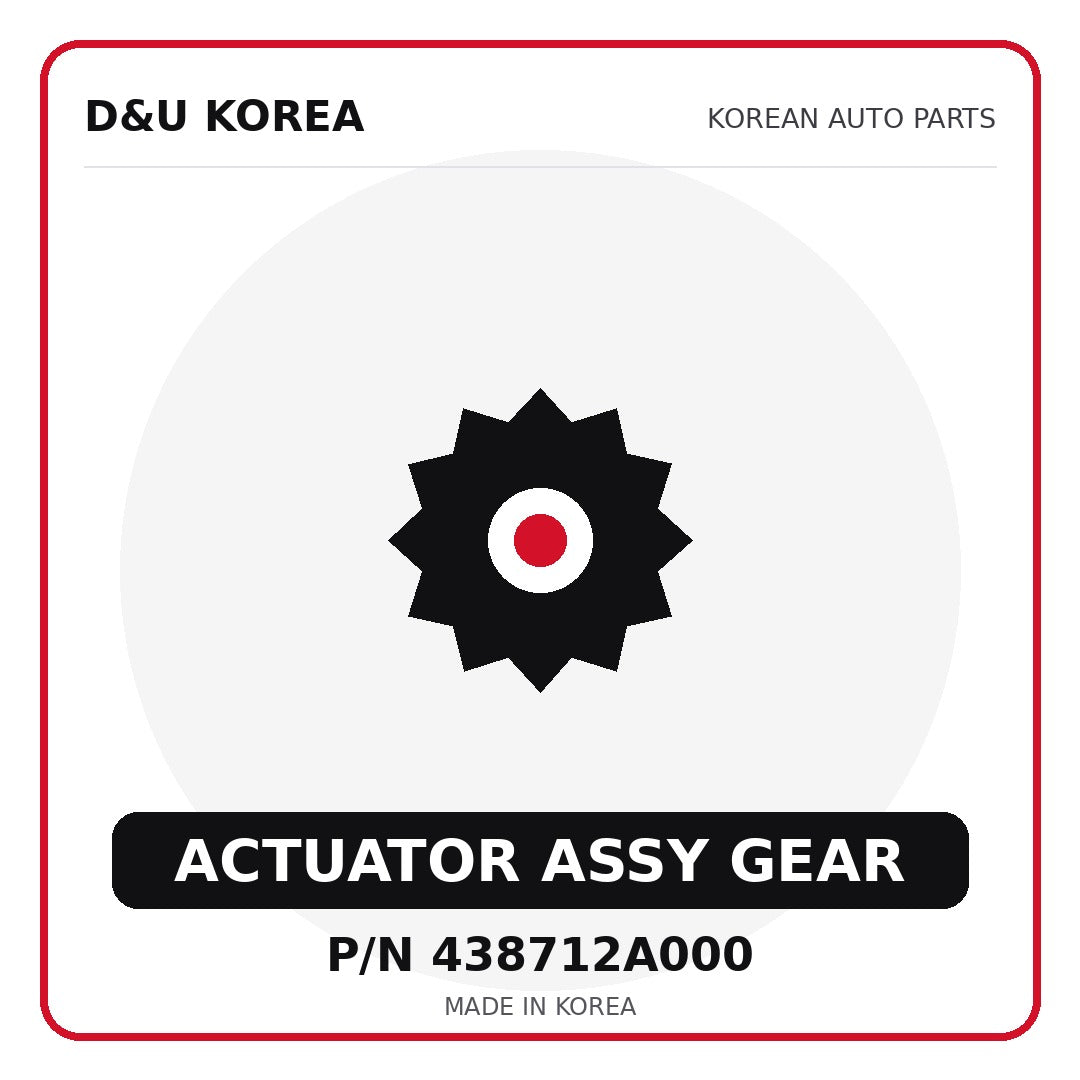 Genuine Mobis ACTUATOR ASSY GEAR 438712A000 - Korean auto parts from D&U Korea