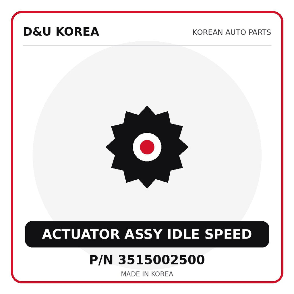 Genuine Mobis ACTUATOR ASSY IDLE SPEED 3515002500 - Korean auto parts from D&U Korea