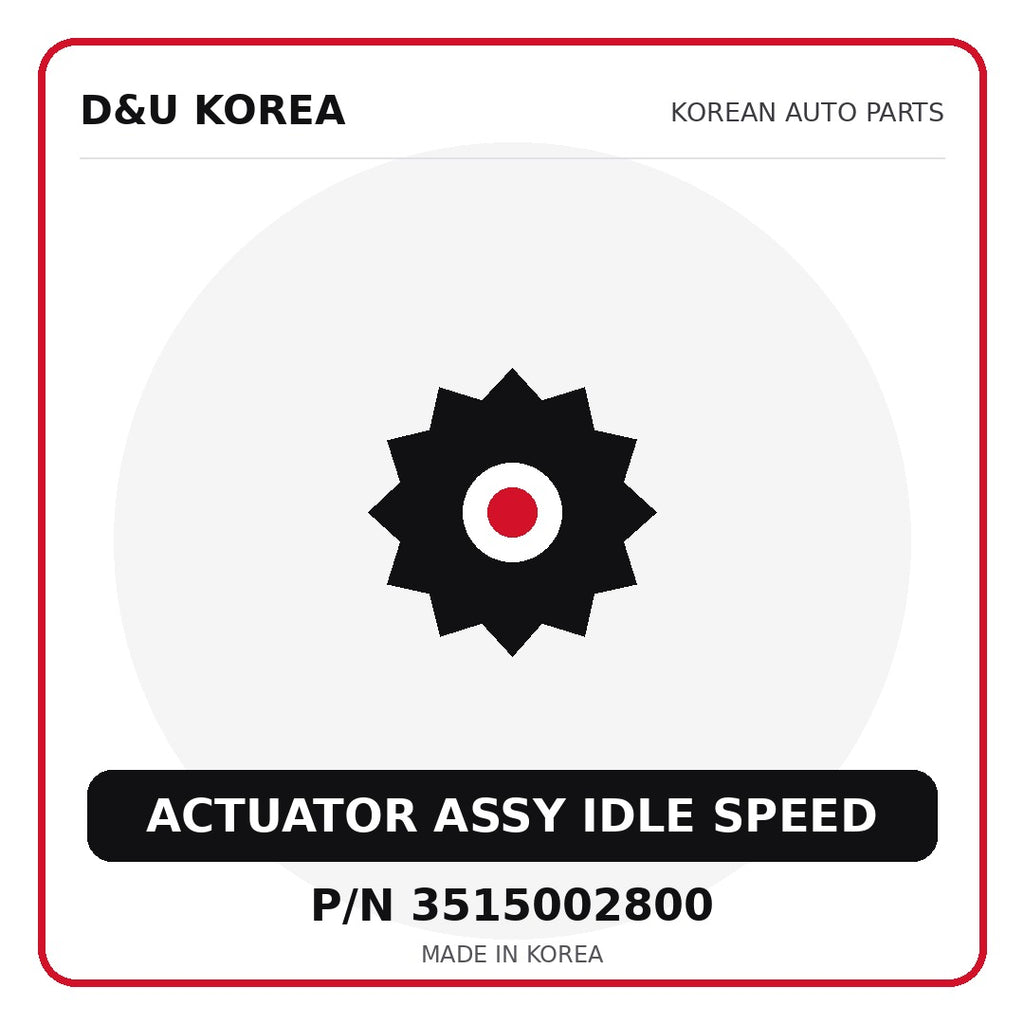 Genuine Mobis ACTUATOR ASSY IDLE SPEED 3515002800 - Korean auto parts from D&U Korea