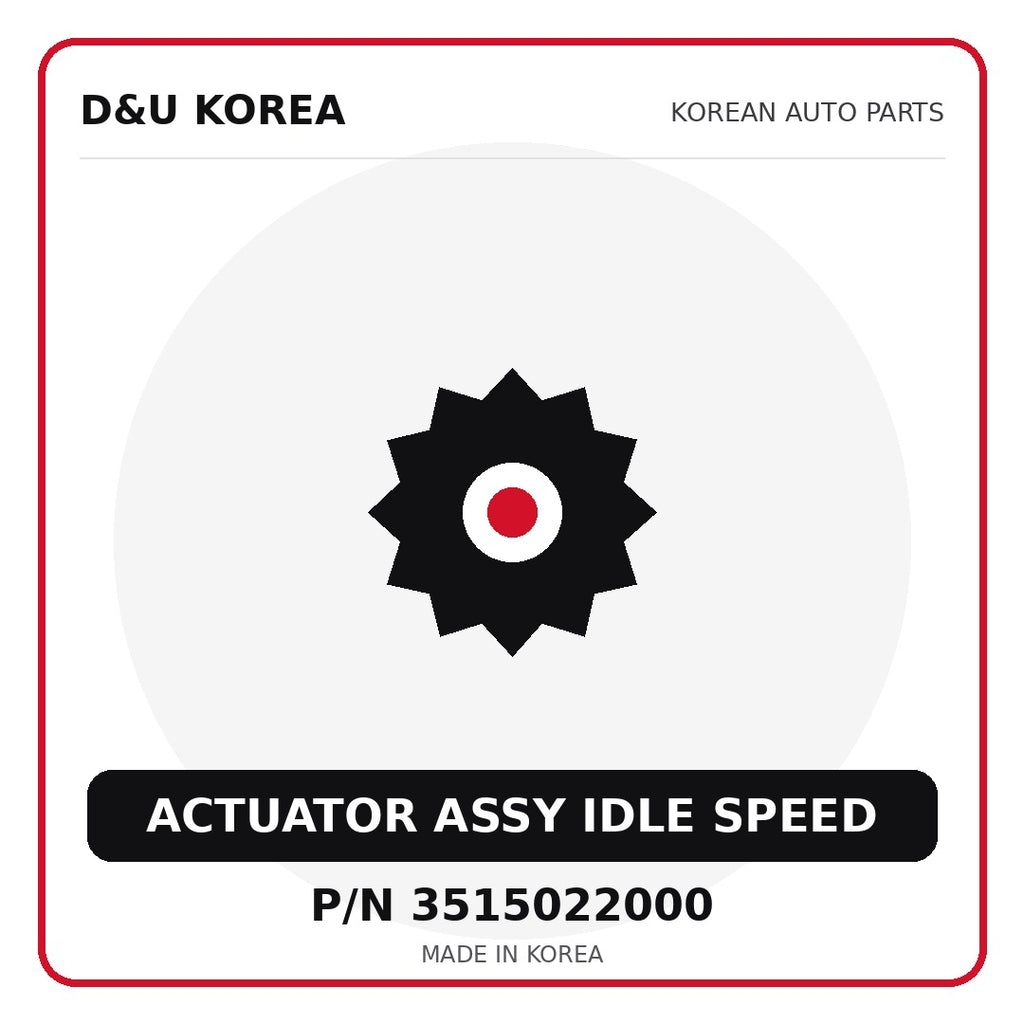 Genuine Mobis ACTUATOR ASSY IDLE SPEED 3515022000 for Korean vehicles | D&U Korea