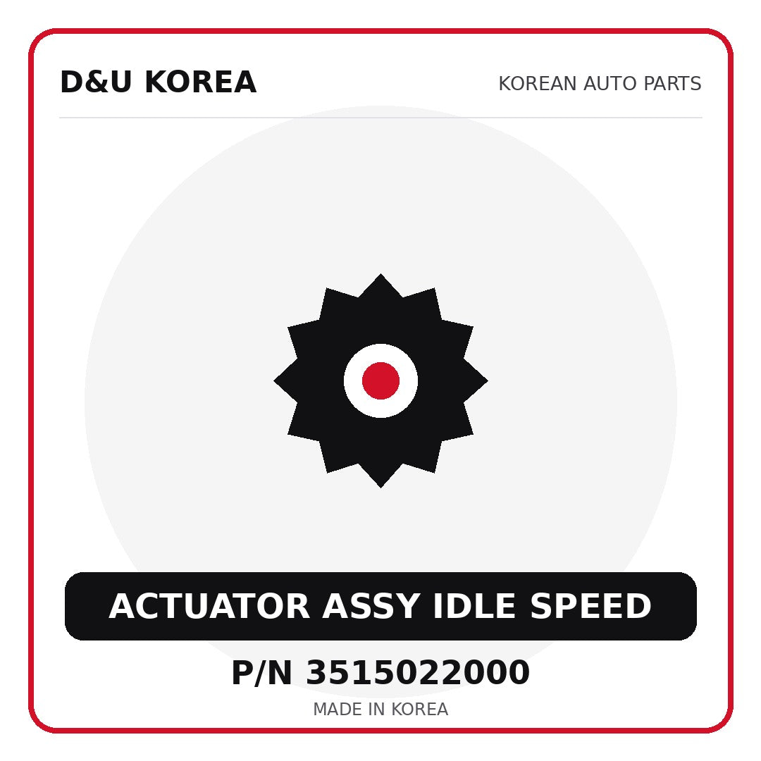 Genuine Mobis ACTUATOR ASSY IDLE SPEED 3515022000 for Korean vehicles | D&U Korea
