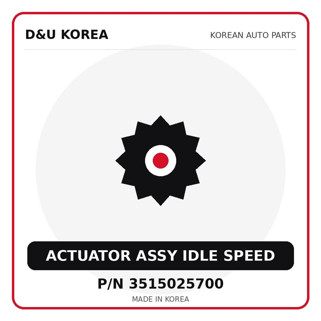 Genuine Mobis ACTUATOR ASSY IDLE SPEED 3515025700 - Korean auto parts from D&U Korea