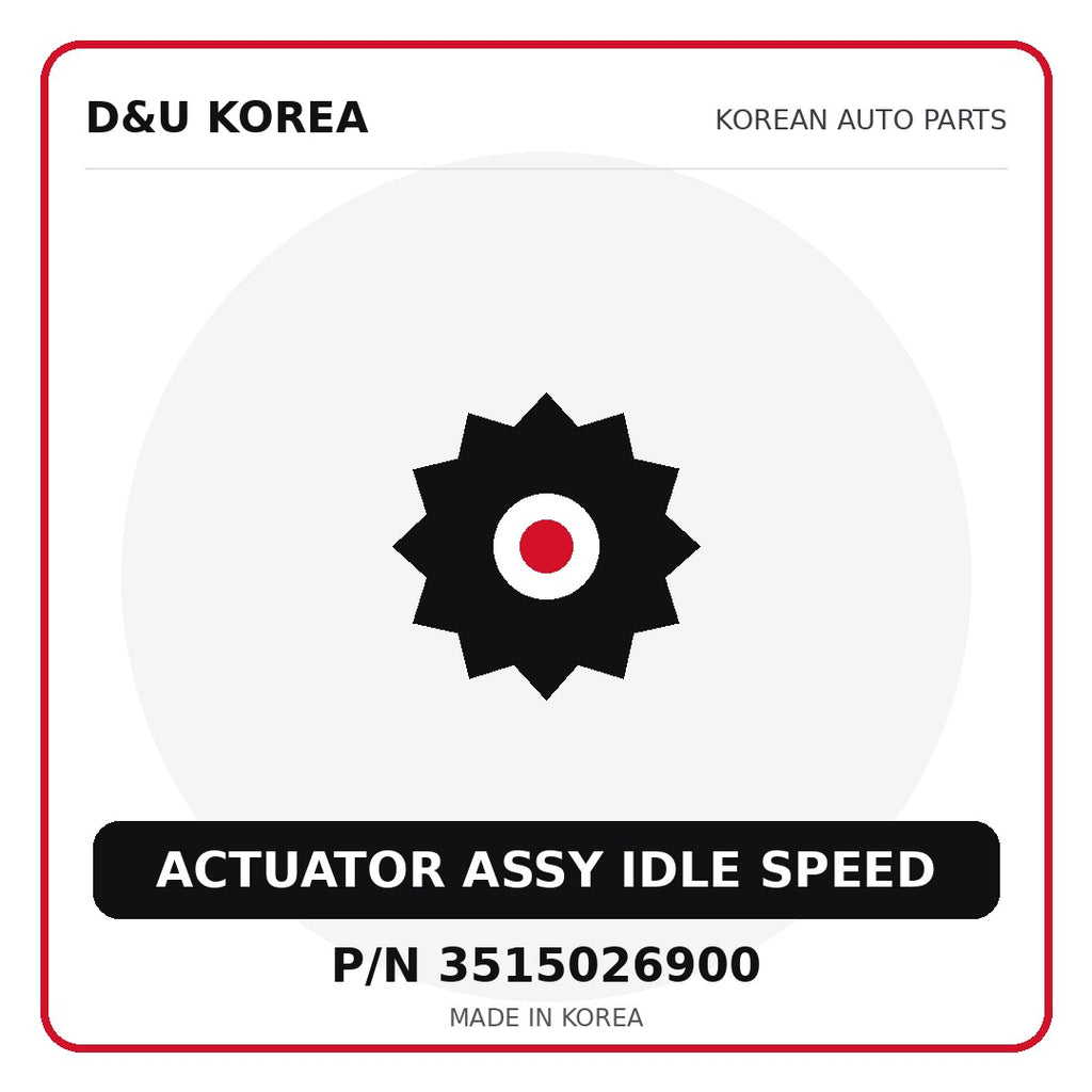 Genuine Mobis ACTUATOR ASSY IDLE SPEED 3515026900 - Korean auto parts from D&U Korea