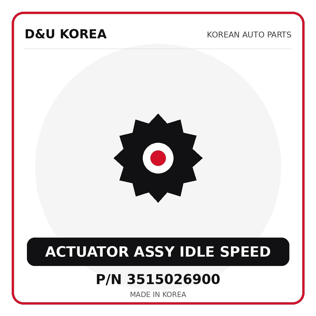 Genuine Mobis ACTUATOR ASSY IDLE SPEED 3515026900 - Korean auto parts from D&U Korea