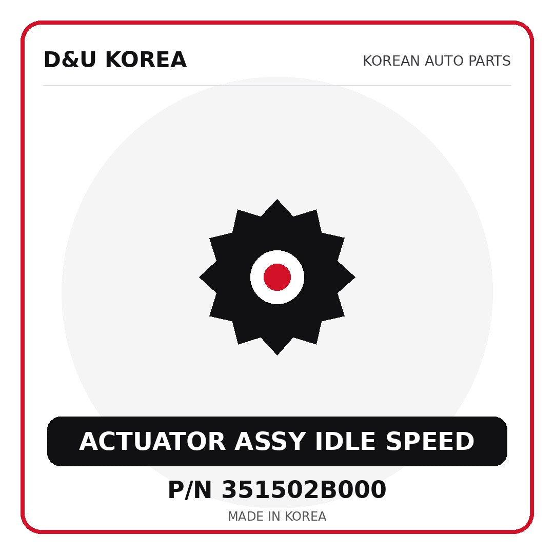 Genuine Mobis ACTUATOR ASSY IDLE SPEED 351502B000 - Korean auto parts from D&U Korea