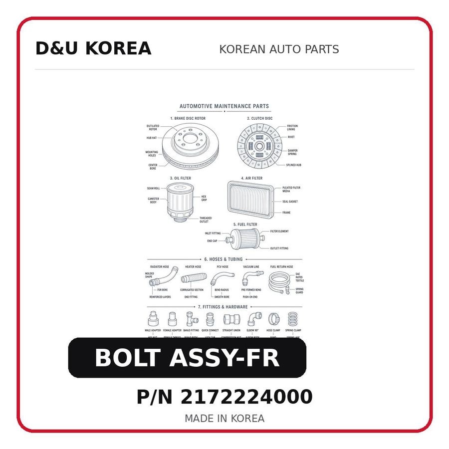 BOLT ASSY-FR