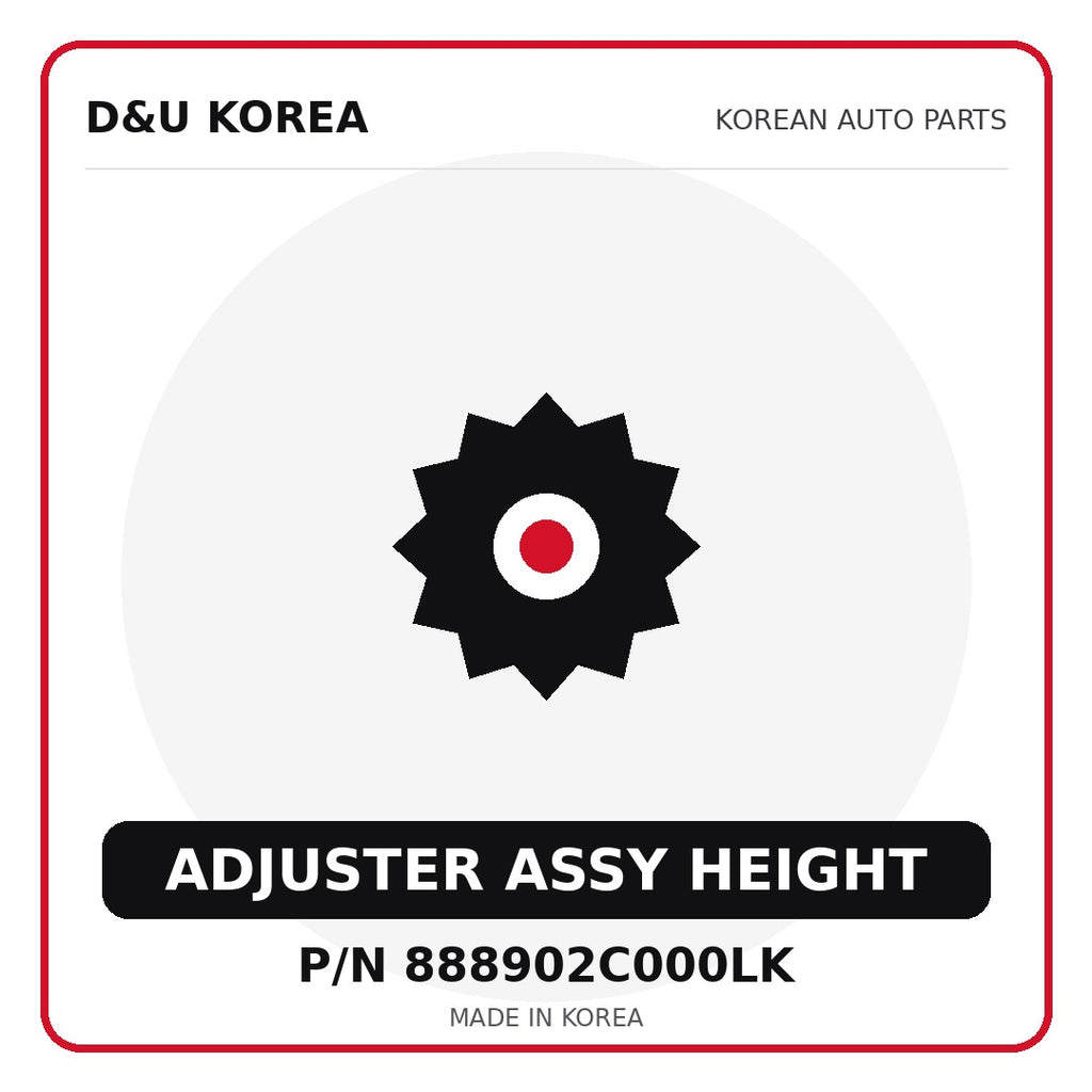 Genuine Mobis ADJUSTER ASSY HEIGHT 888902C000LK - Korean auto parts from D&U Korea
