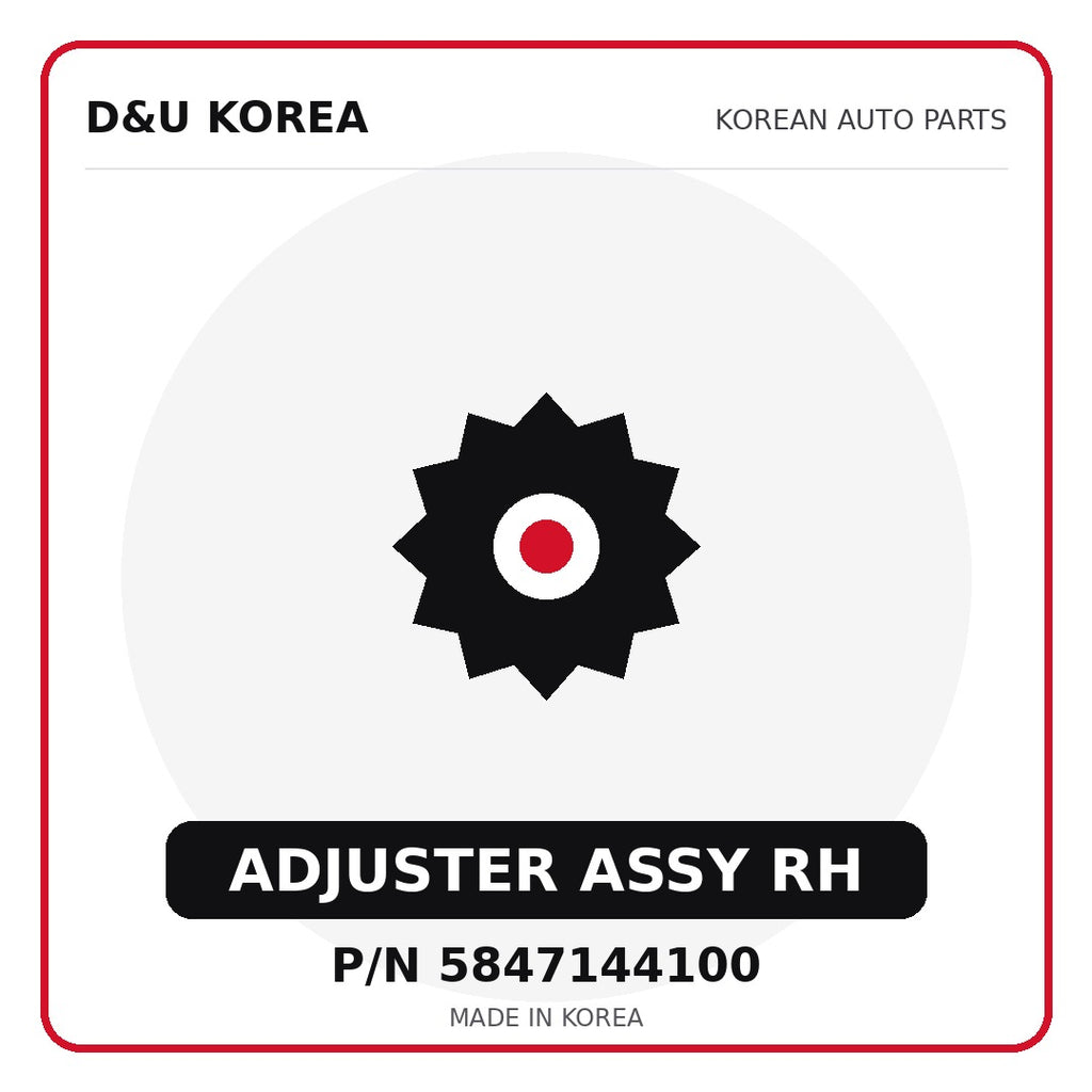 Genuine Mobis ADJUSTER ASSY RH 5847144100 for Korean vehicles | D&U Korea