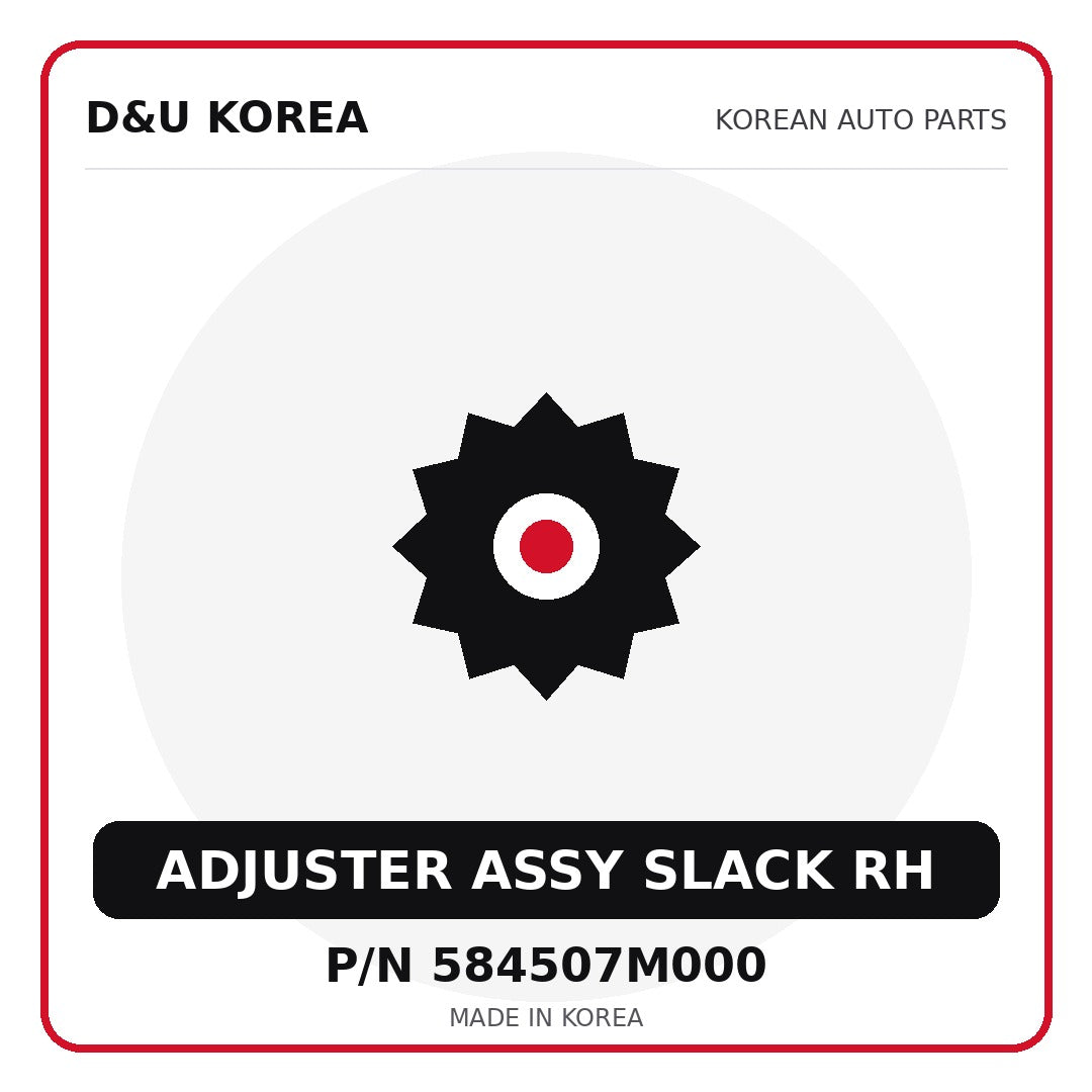 Genuine Mobis ADJUSTER ASSY SLACK RH 584507M000 - Korean auto parts from D&U Korea