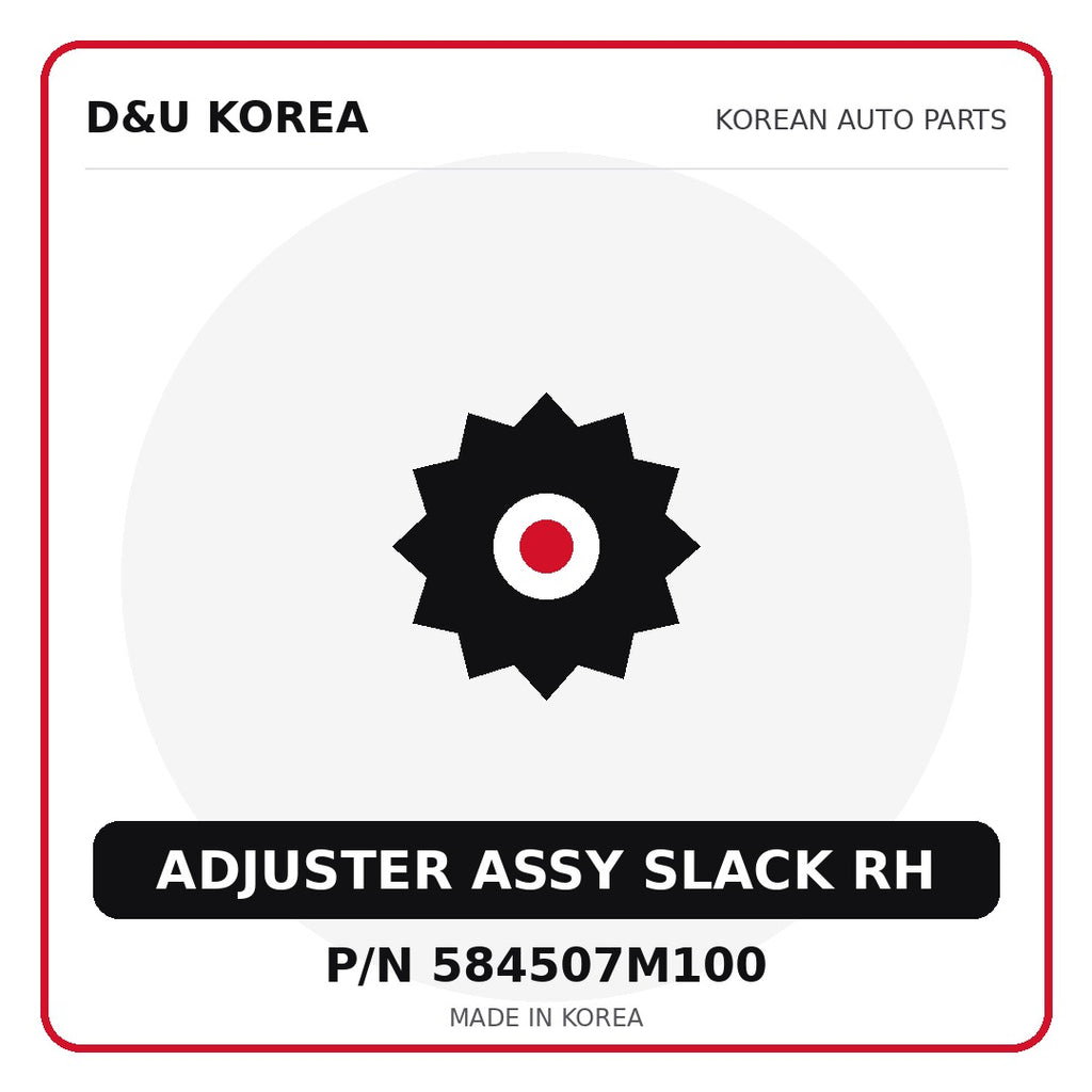 Genuine Mobis ADJUSTER ASSY SLACK RH 584507M100 for Korean vehicles | D&U Korea