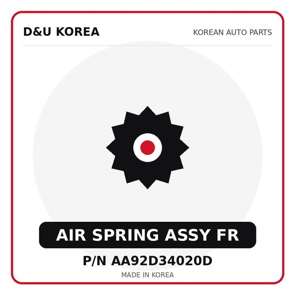 Genuine Mobis AIR SPRING ASSY FR AA92D34020D - Korean auto parts from D&U Korea