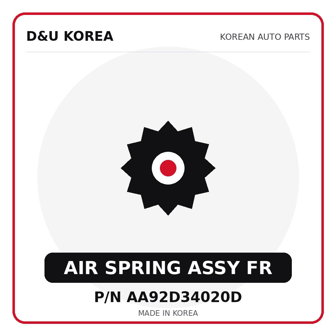 Genuine Mobis AIR SPRING ASSY FR AA92D34020D - Korean auto parts from D&U Korea